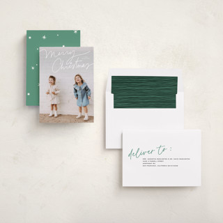 This is a cloud photo christmas cards with standard by Annie Clark called off script printing on recycled smooth signature in standard