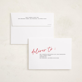 This is a cherry photo christmas cards with standard by Annie Clark called off script printing on recycled smooth signature in standard