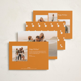 This is a tangerine photo christmas cards with standard by Juneau Designs called merry magic moments printing on recycled smooth signature in standard