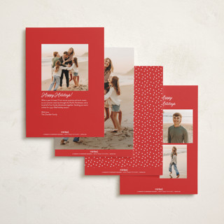 This is a snow photo christmas cards with standard by Susan Asbill called what fun! printing on recycled smooth signature in standard