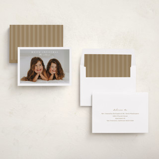 This is a snow photo christmas cards with standard by Stacey Meacham called simplest border printing on recycled smooth signature in standard