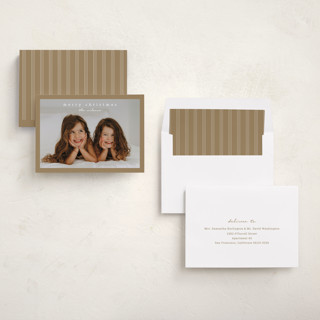 This is a caramel photo christmas cards with standard by Stacey Meacham called simplest border printing on recycled smooth signature in standard