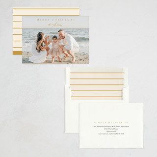 This is a golden photo christmas cards with standard by Kasia Labocki called classical printing on recycled smooth signature in standard