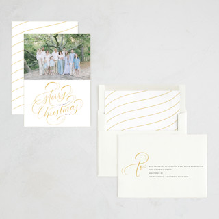 This is a halo photo christmas cards with standard by Up Up Creative called wonder winterland printing on recycled smooth signature in standard