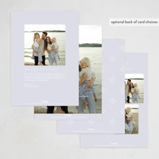 This is a periwinkle photo christmas cards with standard by Nicole Walsh called classic script printing on recycled smooth signature in standard