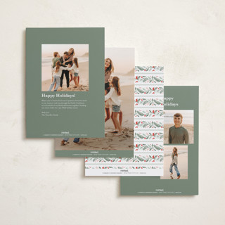 This is a berry photo christmas cards with standard by Kristen Smith called painted garland printing on recycled smooth signature in standard