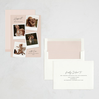This is a blush photo christmas cards with standard by Kerry Doyle called instant elegance printing on recycled smooth signature in standard