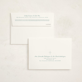 This is a jade kids thank you cards with standard by Becky Nimoy called cross stitch printing on strathmore in standard