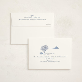 This is a sky kids thank you cards with standard by Corinne Malesic called churchyard toile printing on strathmore in standard