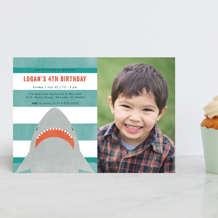 Fintastic! Petite Children's Birthday Party Invitations by Annie