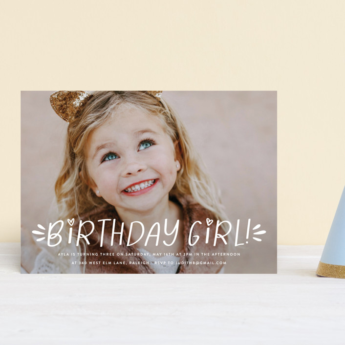 Birthday Doodle Petite Children's Birthday Party Invitations by Ashley
