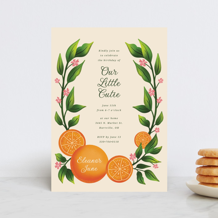 Cutie Petite Children's Birthday Party Invitations by Megan Cash Minted