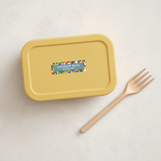 This is a brights name labels with standard by Michelle Taylor called building blocks printing on waterproof sticker paper in sticker