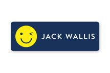 This is a blue name label by Baumbirdy called Emoji Party with standard printing on waterproof sticker paper in sticker.