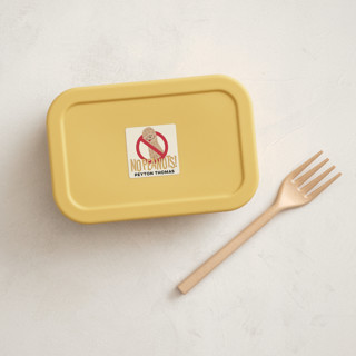 This is a banana name labels with standard by Jessie Steury called no peanuts printing on waterproof sticker paper in sticker
