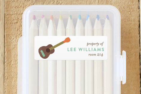 guitar custom name labels by august and oak minted