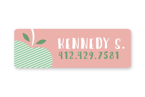 little apple custom name label
