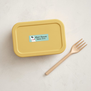 This is a mint name labels with standard by Susan Asbill called frenchie printing on waterproof sticker paper in sticker