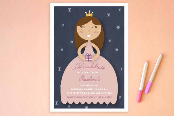 Royal Ball Children's Birthday Party Postcards by Giselle Zimmerman | Minted