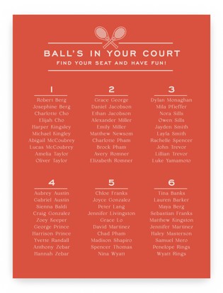Racquet Custom Seating Charts