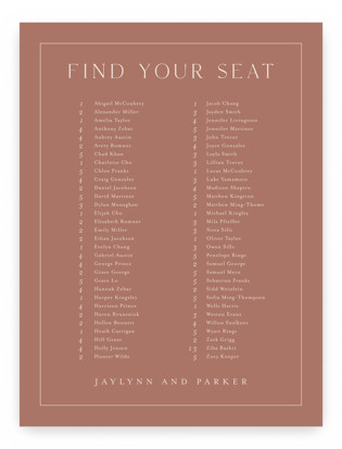 Warm affection Custom Seating Charts