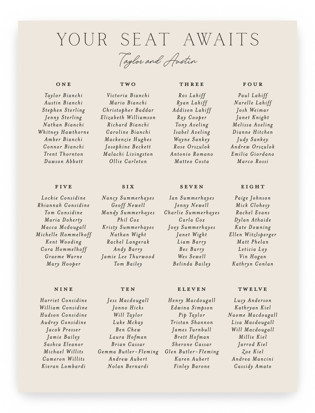In Love Custom Seating Charts
