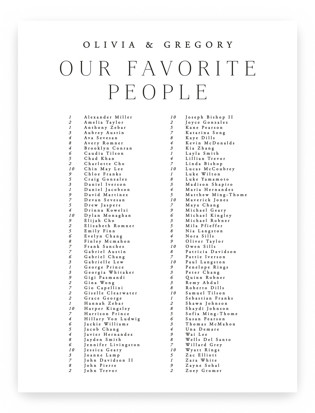 Classy Type Custom Seating Charts