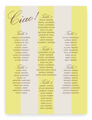 Campania Custom Seating Charts