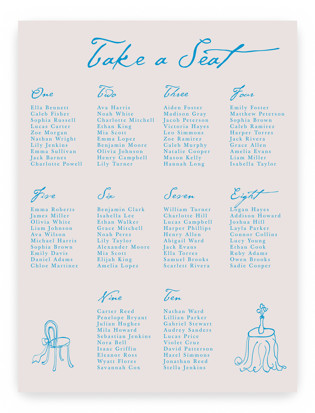 Handdrawn little things Custom Seating Charts