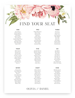 Timeless Blooms Custom Seating Charts