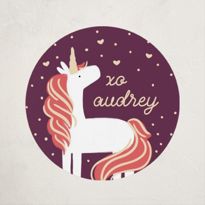 "Unicorn Shine" - Custom Stickers in Tangerine by JeAnna Casper.