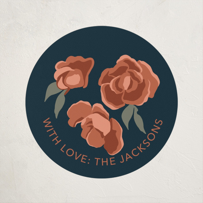 "Navy Wrap" - Custom Stickers in Navy by Aubrey Fairchild.