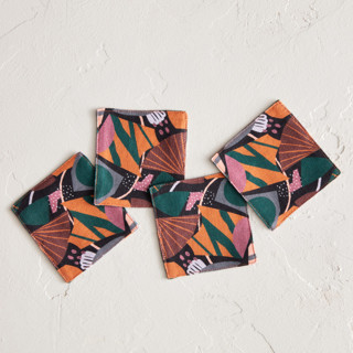 This is a forest table linens by Chi Hey Lee called paper flower in standard