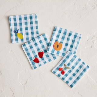 This is a sky table linens by Multiple Artists called sweet fruit gingham in standard