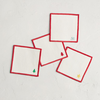 This is a festive table linens by Kim Sabel called cheerful charms in standard