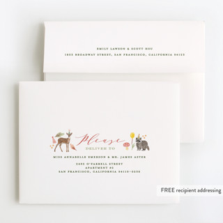 This is a cloud kids thank you cards with standard by iamtanya called woodland celebration printing on strathmore in standard