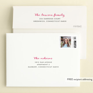 This is a light slate kids thank you cards with standard by Katie Speelman called 12 months printing on strathmore in standard