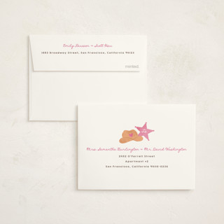 This is a rose kids thank you cards with standard by Creo Study called lets rodeo printing on strathmore in standard
