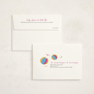 This is a fruit punch kids thank you cards with standard by Sarah Hawkins Designs called make a splash! printing on strathmore in standard