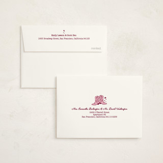 This is a cotton candy kids thank you cards with standard by Wendy Taylor called little cowgirl printing on strathmore in standard