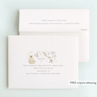 This is a cloud kids thank you cards with standard by Jennifer Wick called arctic friends printing on strathmore in standard