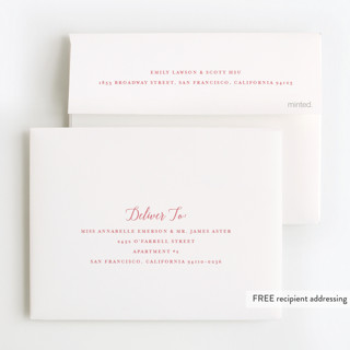 This is a blush kids thank you cards with standard by Genna Blackburn called big script printing on strathmore in standard