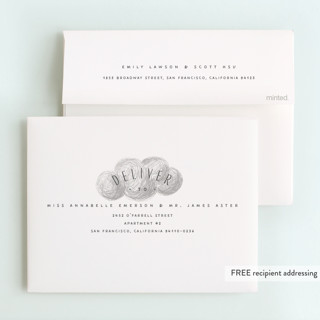 This is a cotton kids thank you cards with standard by Anastasia Makarova called forest friends printing on strathmore in standard