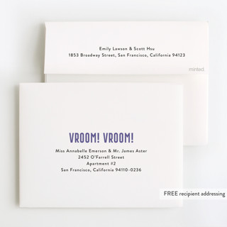 This is a vineyard kids thank you cards with standard by Lori Wemple called race printing on strathmore in standard