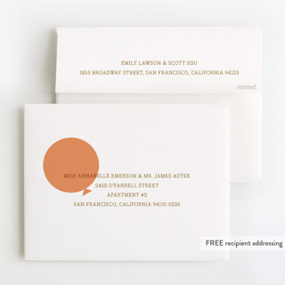 This is a sunset kids thank you cards with standard by Baumbirdy called balloon printing on strathmore in standard