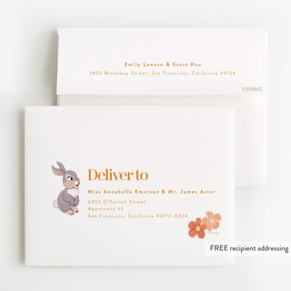 This is a poppy kids thank you cards with standard by Cass Loh called disney's magical bambi printing on strathmore in standard