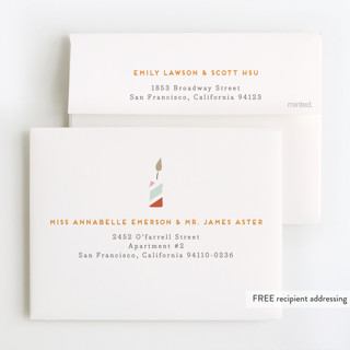 This is a full spectrum kids thank you cards with standard by Up Up Creative called lit candle printing on strathmore in standard