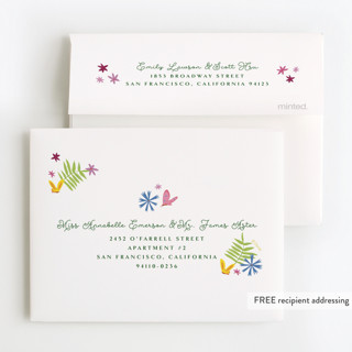 This is a butter kids thank you cards with standard by Becky Nimoy called disney's alice in wonderland in the flower garden printing on strathmore in standard