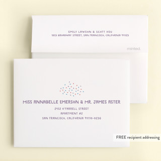This is a lavender kids thank you cards with standard by Erica Krystek called disney's olaf to party printing on strathmore in standard