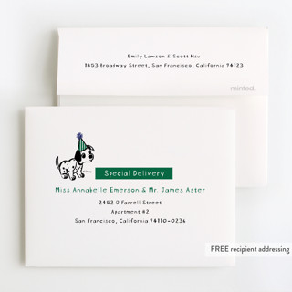This is a grass kids thank you cards with standard by Jenna Holcomb called disney's 101 dalmatians pool pawty printing on strathmore in standard